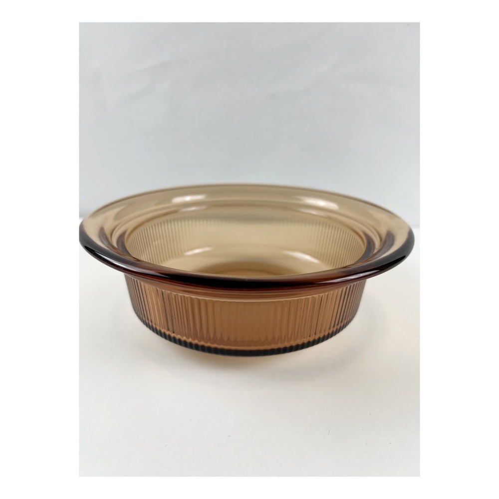 Corning Vision Ware Bowl Amber Ribbed Vintage 24oz